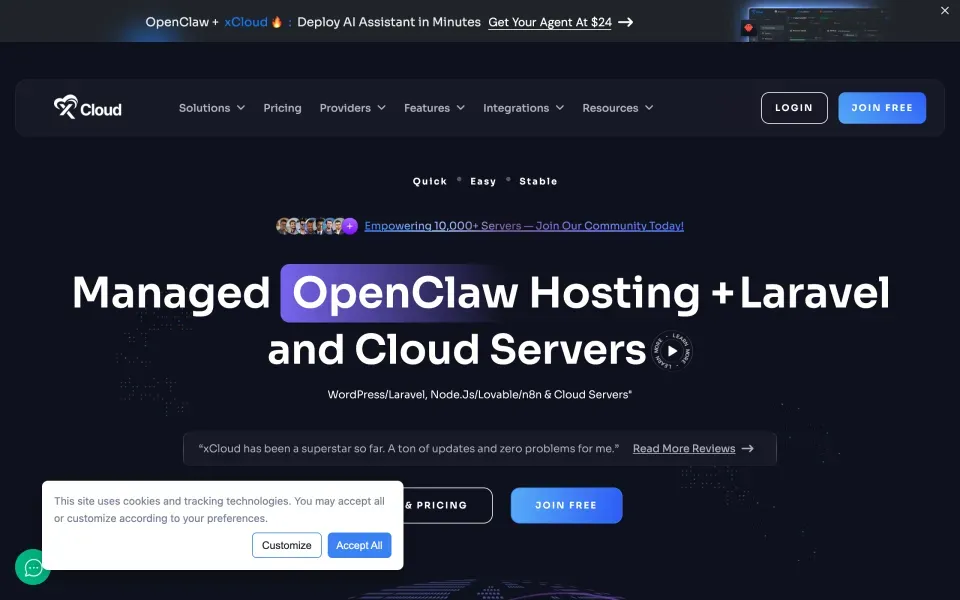 xCloud homepage