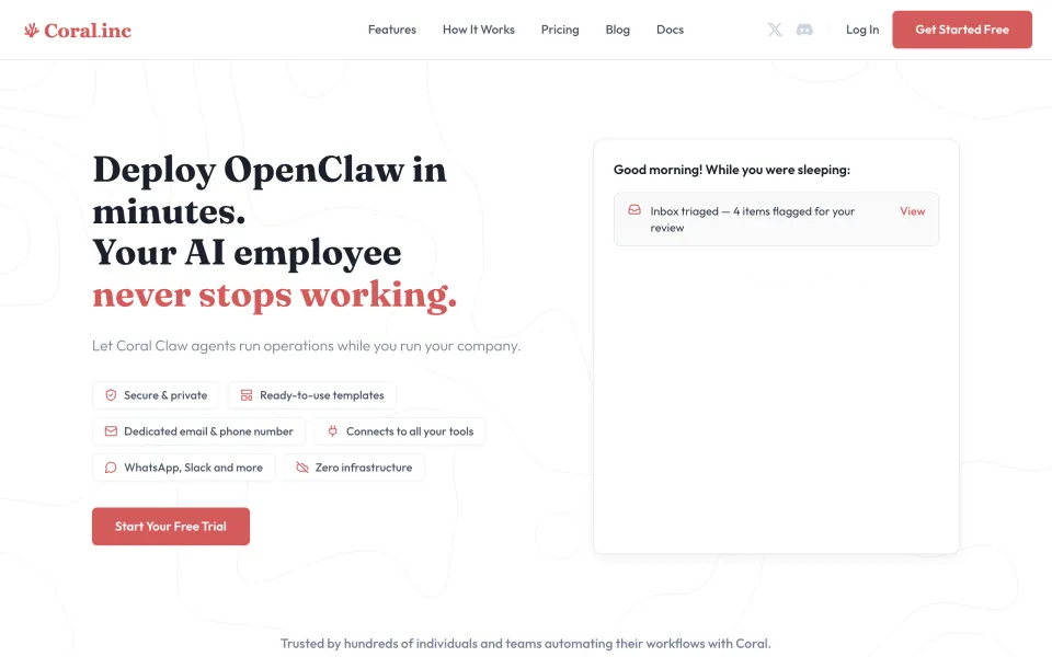 Coral homepage